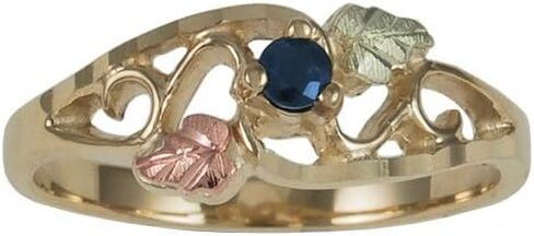 10K gold Black Hills Mothers Birthstone Ring Customizable with 1,2,3,4,5 or 6 Genuine 2.5MM Birthstones in Saudi Arabia