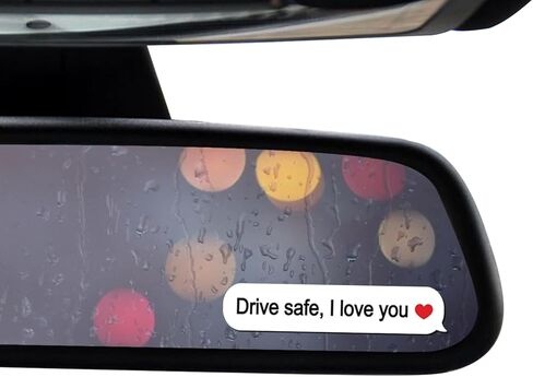 8 Styles Hello Beautiful Mirror Decal Rear View Mirror Sticker Passenger Princess Car Decor Vanity Accessories for Women Self Affirmations Mirror Window Decal Gift in Kuwait