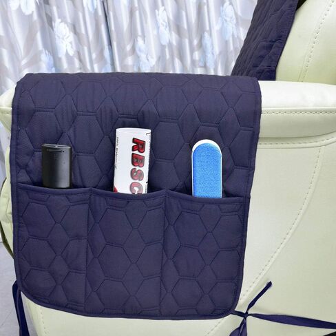 أغطية كرسي RBSC Home مقاس 23 بوصة مقاومة للماء ومضادة للانزلاق (عرض مقعد حامي 2019 يصل إلى 23 بوصة للحيوانات الأليفة والرضع والكلاب والقطط والأطفال (23 بوصة R داكن أزرق) in Kuwait