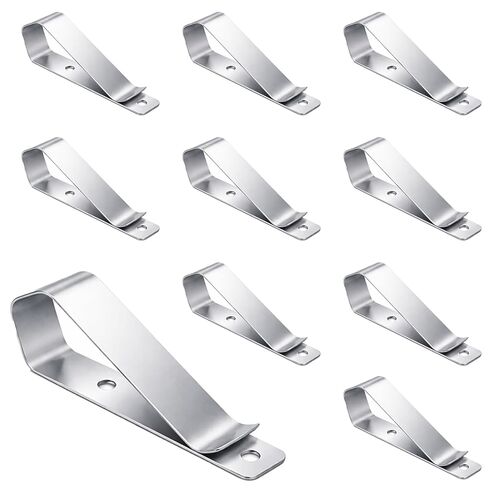 10 Pcs Garage Door Opener Clip for Visor, Stainless Steel Remote Visor Clips, Metal Car Visor Clip Bulk Pack, Compatible with Liftmaster Sears Chamberlain Craftsman Remotes (10pcs) in Saudi Arabia