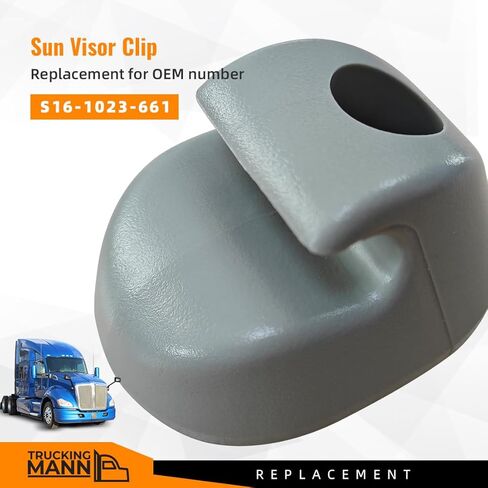 2 قطعة مشبك واقي من الشمس لملحقات Peterbilt Kenworth Visor Clip Kenworth T680 S16-1023-661 ملحقات Peterbilt رمادية (F01377-2) in Saudi Arabia