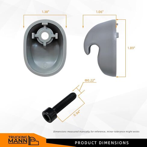 2 قطعة مشبك واقي من الشمس لملحقات Peterbilt Kenworth Visor Clip Kenworth T680 S16-1023-661 ملحقات Peterbilt رمادية (F01377-2) in Saudi Arabia