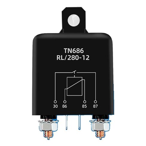 TN686 Automotive High Current Power Relay, 12V Heavy Duty Starting Relay for Cars and Trucks, Black, Model RL/280-12 (48V 200A) in Saudi Arabia