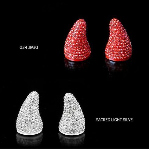 Unifizz Bling Rhinestone Devil Horn Car Tachometer Dashboard Decoration for BMW Mini Cooper Creative Central Control Instrument Panel Tachometers Red in Saudi Arabia