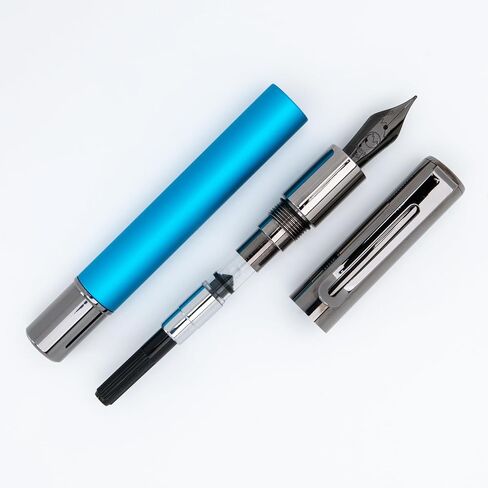 قلم حبر Monteverde USA Ritma باللون الفيروزي – سن متوسط ​​– زجاجة حبر ومحول وخراطيش مجانية – JoWo Nib – قلم حبر هدية مصمم in Kuwait