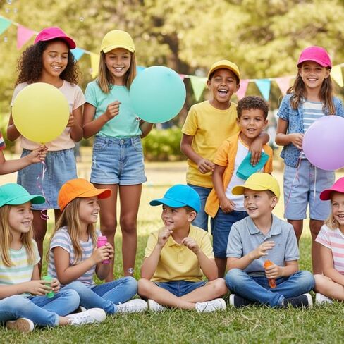 Bright Pastel Baseball Caps - 12 Pieces Multicolor in Saudi Arabia