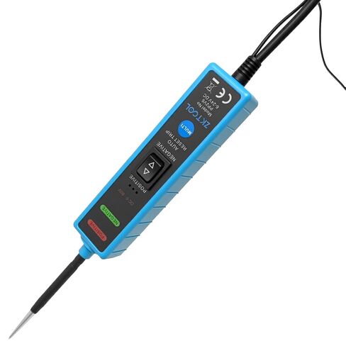 مجموعة اختبار مسبار دائرة الطاقة بشاشة LED رقمية 6-24 فولت من ZKTOOL، جهاز اختبار النظام الكهربائي للسيارات، جهاز اختبار دائرة السيارة، جهاز اختبار الدائرة القصيرة/الجهد الكهربي، تحديد القطبية، ضوء اختبار، مع صندوق التعبئة والتغليف in Kuwait