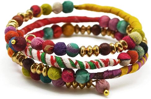 Aasha Collection Beaded Coil Wrap Bracelet in Saudi Arabia