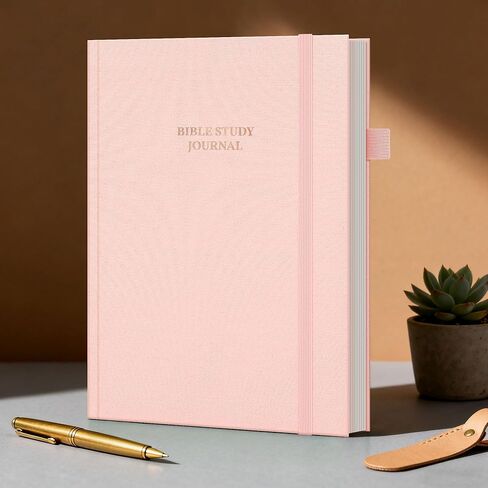 مجلة دراسة الكتاب المقدس للنساء والرجال، دفتر ملاحظات الكنيسة للصلاة، دفتر الكتاب المقدس لتدوين الملاحظات، دليل دراسة الكتاب المقدس/اللوازم/الهدايا/الإكسسوارات، 5.8 بوصة × 8.3 بوصة، وردي فاتح in Kuwait