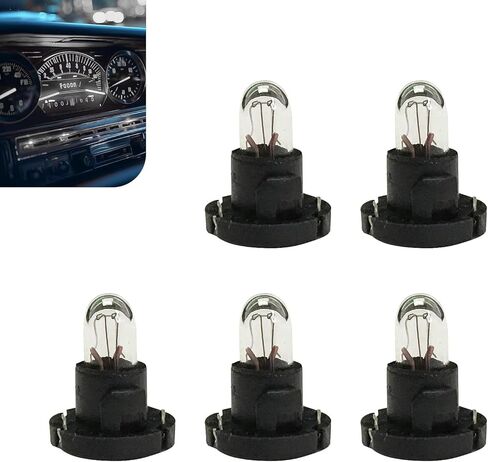 5PCS DB1601 T4 Car Dashboard Light Bulbs, High Brightness Halogen Instrument Light, Plug & Play Indicator for A/C Climate Control Switch, Universal for Most Vehicles (White) in Saudi Arabia