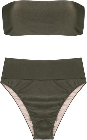 ADRIANA DEGREAS New Pois Solid High-Leg Bandeau Bikini in Kuwait