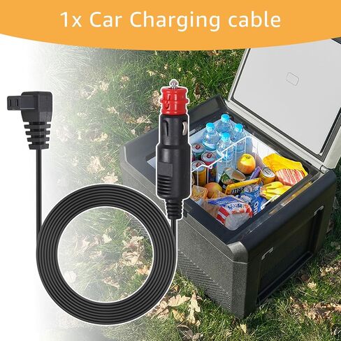 سلك طاقة تيار مستمر لثلاجة السيارة 12 فولت، مناسب لمبرد الضاغط المحمول DC 12 فولت/24 فولت، سلك طاقة لثلاجة السيارة بطول 10 أقدام، متوافق مع Bodega، Alpicool، BougeRV، Euhomy، ICECO، JoyTutus، Setpower in Kuwait