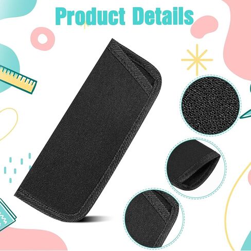 8 Pcs Slip in Eyeglasses Cases Soft Protective Glasses Cases Black Travel Sunglasses Pouch Fabric Spectacle Reading Glasses Sleeve Holder Cloth Eyewear Bag for Women Men Kids in Saudi Arabia