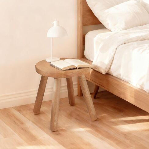 11.8 "H جولة الصلبة مقعد خشبي الخشب النبات حامل Woden الزخرفية البراز حديقة البراز المحمولة حامل للمطبخ الحمام غرفة المعيشة غرفة نوم in Kuwait