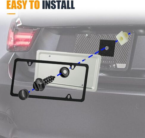 Rustproof Car License Plate Screw Kit, Stainless Steel Anti-Theft Anti-Rattle License Plate Frames Cover Fasteners, Universal Auto Self-Tapping Mounting Bolts for Car/Truck/SUV(4Sets) in Saudi Arabia