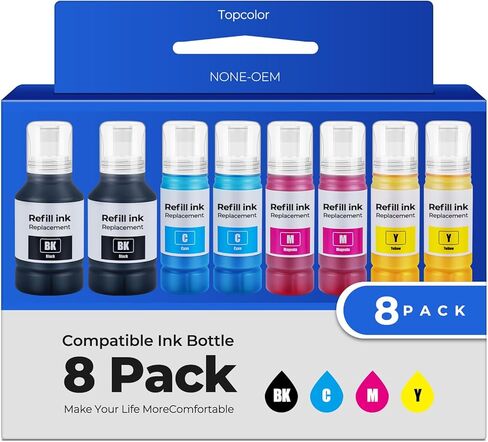542 Ink Refill Bottles Color Combo Pack ET-5800 ET-5150 ET-5850 ET-5880 Replacement for Epson 542 Ink Refill Bottles Color for EcoTank Pro ET-16600 ET-16650 ET-5170 ET-5180 Workforce ST-C8000 ST-C8090 in Saudi Arabia