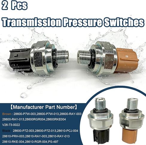 2Pcs Engine/Transmission Oil Pressure Sensor Switch 2ND-3RD 28600-P7W-003/28600-P7Z-003 Compatible with Honda Accord Odyssey Pilot/Acura TL CL MDX RSX TSX,Replaces 28600-RAY-003/28610-RAY-003 in Saudi Arabia
