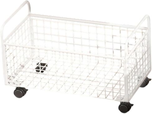 عربة كتب متدحرجة، عربة أدوات تحت المكتب، صندوق تخزين متحرك منظم للأشياء اليومية والمجلات والحقائب المدرسية وغرفة الدراسة، مقاس متوسط ​​(14.57 × 9.45 × 10.24 بوصة) - متوسط in Kuwait