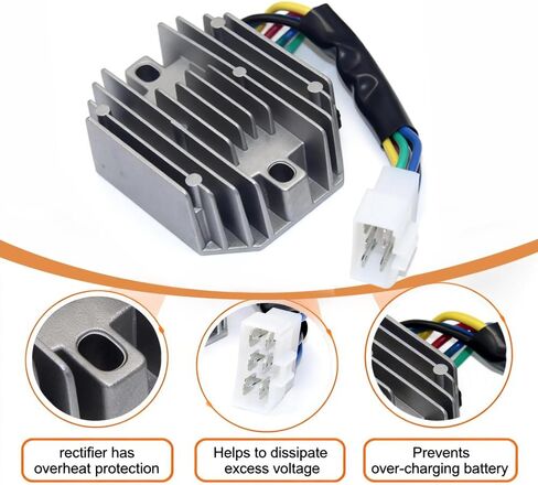 Voltage Regulator Rectifier 15351-64600 15351-64601 Fits For Kubota Grasshopper Kokusan Denki Yanmar ZD18 ZD21 ZD25 718D 721D 1822D 721G RTV400 185530 RS5101 15531-64603 15531-64601 in Saudi Arabia
