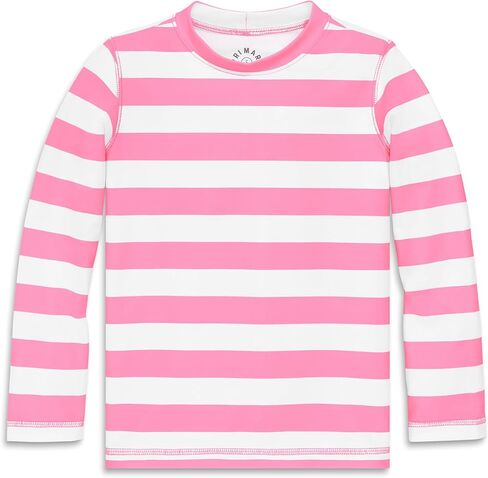 Primary Kids Long Sleeve Rash Guard in Stripe, UPF 50+, Made with Recycled Materials in Saudi Arabia