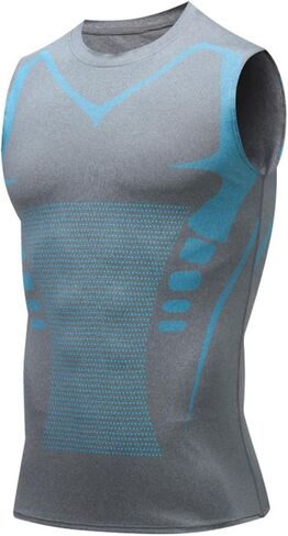 Men’s Sports Compression Tank Top - Sleeveless Gym Shirt for Running & Basketball Training in Saudi Arabia