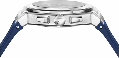 ساعة Ferragamo Vega Chrono Collection الفاخرة للرجال مع حزام أزرق وقرص يتميز بهيكل من الفولاذ المقاوم للصدأ in Saudi Arabia