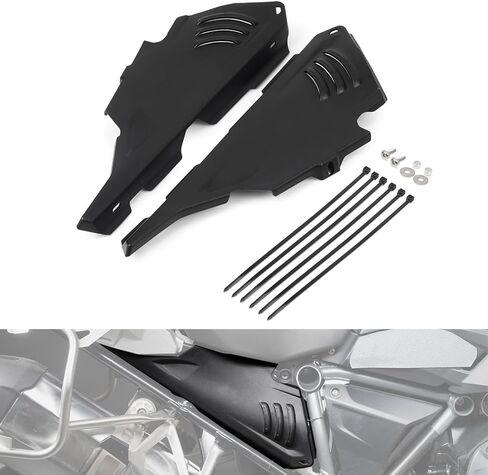 NICECNC Rear Frame Side Panel Guards Covers Compatible with BMW R1250GS 2018-2023 2019 2020 2021 2022, R1200GS 2013-2018, Side Frame Panel Set Protector, Black in Saudi Arabia