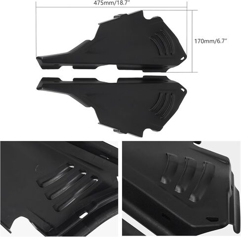 NICECNC Rear Frame Side Panel Guards Covers Compatible with BMW R1250GS 2018-2023 2019 2020 2021 2022, R1200GS 2013-2018, Side Frame Panel Set Protector, Black in Saudi Arabia