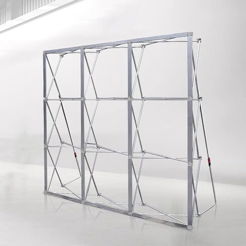 Portable Tension Fabric Pop Up Display Stand - 7.5ft x 10ft Backdrop Booth with 2 Support Bars for Weddings, Birthday Parties, Events & Trade Shows in Saudi Arabia
