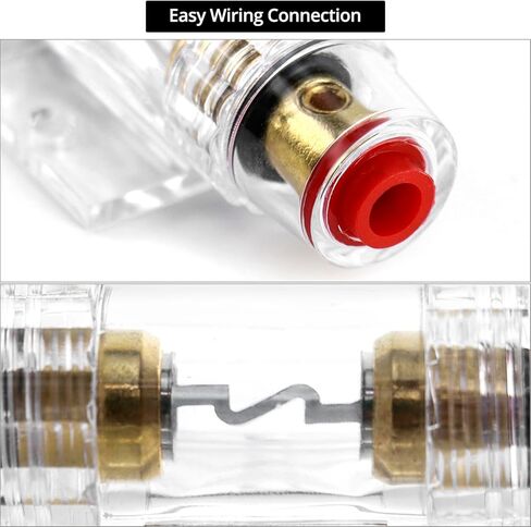 QWORK 4-8 AWG In-line Fuse Holder with 60A AGU Fuses - 2 Pack Waterproof Inline Fuse Holder in Saudi Arabia