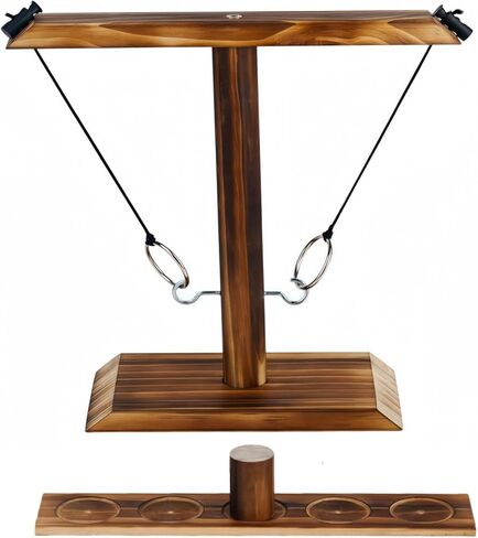 Ring Toss Game, Ring Throwing Game with Shot Put, Hook and Ring Throwing Game for Adults Kids, Fun Hook and Ring Game with Ladder in Kuwait
