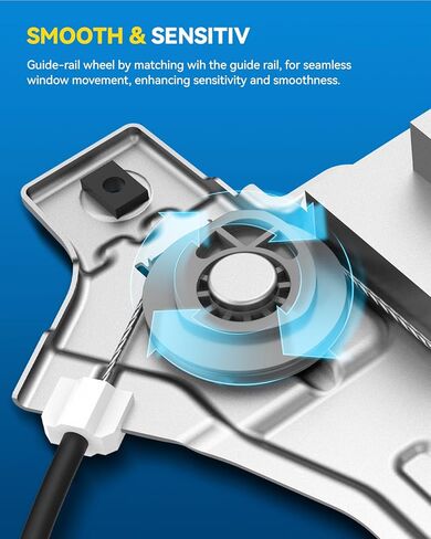 PHILTOP 748-045 منظم نوافذ الطاقة لجانب الركاب الخلفي الأيمن مع محرك متوافق مع Honda Accord 2003 2004 2005 2006 2007 in Kuwait