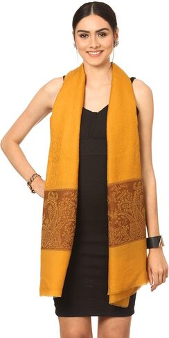 Pashtush Women's Wool Stole Free Size Coffee in Saudi Arabia