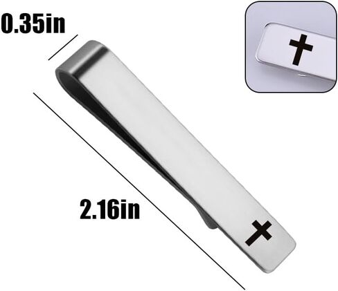Cross Tie Clip for Men Pastor Officiant Tie Bar for Grandson Brother Son 1st First Communion Decorations for Boys Son Nephew Religious Confirmation Gifts for Boys Brother Grandson Cross Tie Bars in Saudi Arabia