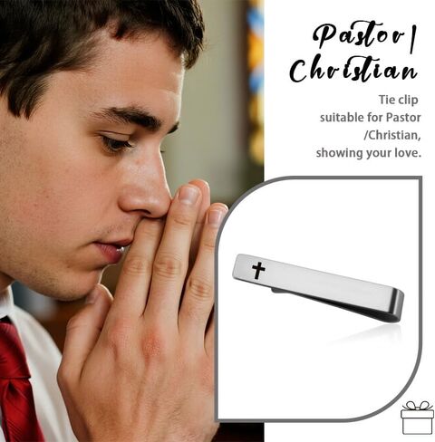 Cross Tie Clip for Men Pastor Officiant Tie Bar for Grandson Brother Son 1st First Communion Decorations for Boys Son Nephew Religious Confirmation Gifts for Boys Brother Grandson Cross Tie Bars in Saudi Arabia