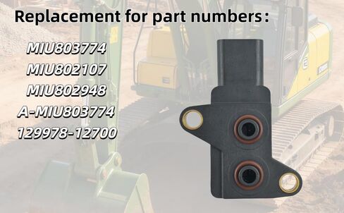 مستشعر الضغط EGR MIU803774 لجون ديري 310L 50G 331G 204L 75G 7400A - يستبدل 129978-12700 MIU802107 MIU802948 A-MIU803774 - مستشعر مناسب عالي الدقة in Kuwait