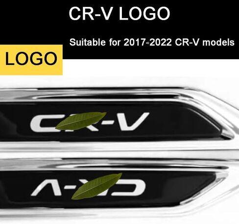 لهوندا CRV CR-V 2017 2018 2019 2020 2021 2022 ملحقات رياضية للسيارات خارجية مطلية بالكروم غطاء فتحة تهوية مدخل حاجز جانبي الجناح الحاجز شعار شارة غطاء تزيين (فضي) in Saudi Arabia