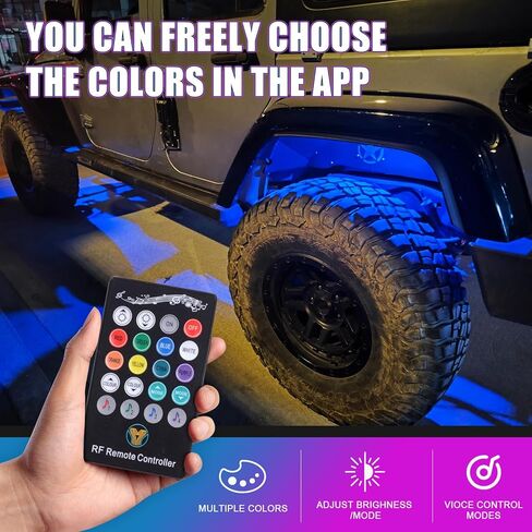 طقم بطانات الحاجز الداخلي الأمامي والخلفي مع ضوء نيون LED لـ 2007-2018 جيب رانجلر JK JKU 2/4 أبواب بشعار خمس نجوم in Kuwait