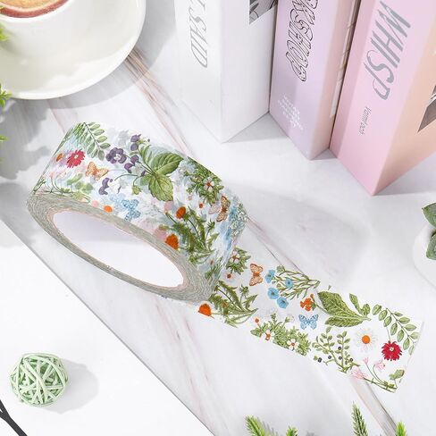 JarThenaAMCS 109 Yard Spring Packing Tape Vintage Wildflower Floral Decorative Sticky Wrapping Tape for DIY Crafts Small Business Sealing Boxes Mail Boxes in Saudi Arabia