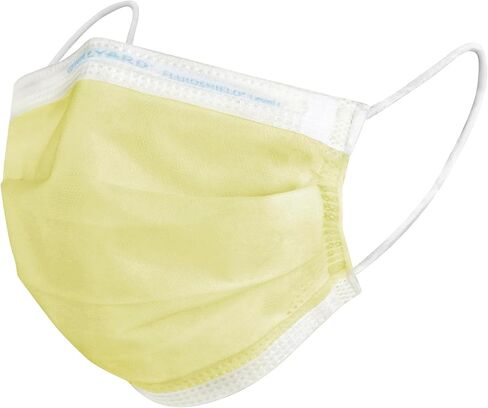 HALYARD Level 1 Disposable Procedure Mask, Earloops, Yellow, 47567 in Kuwait