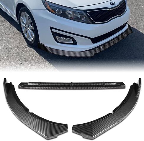 Q1-TECH, 9 PCS Front Bumper Body Kit Lip & Side Skirt Extensions Diffuser Set Compatible with 2014-2015 Kia Optima (Do Not Fit Hybrid Model), Spoiler Air Chin Body Splitter, Painted Carbon Fiber in Kuwait