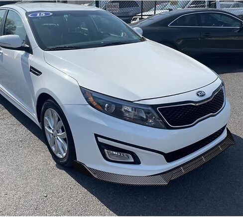 Q1-TECH, 9 PCS Front Bumper Body Kit Lip & Side Skirt Extensions Diffuser Set Compatible with 2014-2015 Kia Optima (Do Not Fit Hybrid Model), Spoiler Air Chin Body Splitter, Painted Carbon Fiber in Kuwait