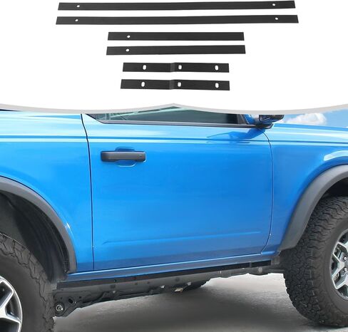 Linskip طقم هيكل جانبي مقولب متوافق مع بابين Ford Bronco 2021-2025، تنانير جانبية وأغطية لحام قرصة لملحقات Bronco الخارجية in Saudi Arabia