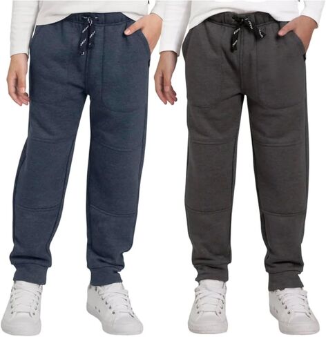 Lee Youth Boy's 2 Pack Rugged Knee Jogger Pant (US, Alpha, Small, Regular, Blue (Navy Blue/Charcoal Gray)) in Saudi Arabia