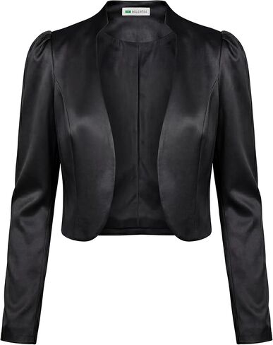 BOLEROSE Formal Long Sleeve Satin Bolero Shrug Occasion Jacket in Saudi Arabia