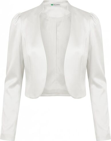 BOLEROSE Formal Long Sleeve Satin Bolero Shrug Occasion Jacket in Saudi Arabia