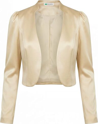 BOLEROSE Formal Long Sleeve Satin Bolero Shrug Occasion Jacket in Saudi Arabia
