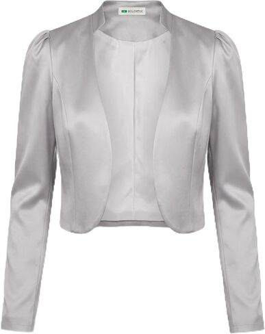 BOLEROSE Formal Long Sleeve Satin Bolero Shrug Occasion Jacket in Saudi Arabia