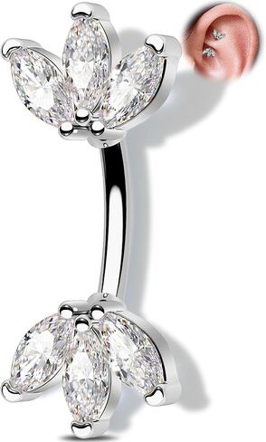 Melighting 16G لوتس تشيكوسلوفاكيا الذهب الرخ الأذن ثقب بار 316L الجراحية الفولاذ المقاوم للصدأ الحاجب ثقب المجوهرات داينتي الفص القرط 6 مللي متر/8 مللي متر in Saudi Arabia