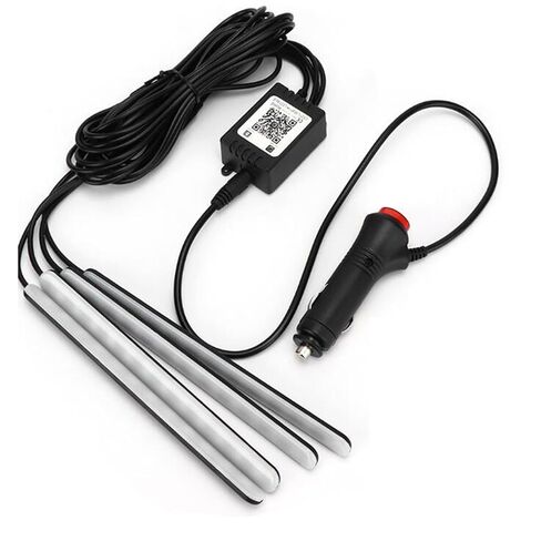 LED Car Foot Ambient Light, Milky White Lamp Shell, Soft, Rainbow Socket, Wireless Remote Control(Lighter,APP Version) in Kuwait